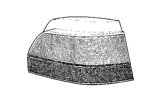 Rear light left to 1st month 1994 4337935 Origineel, Image 3