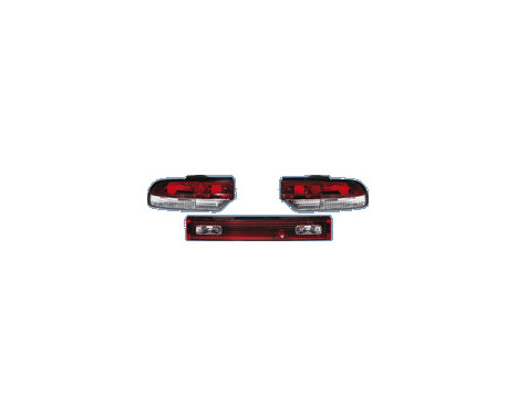 Rear Light Set suitable for Nissan Silvia S13 (180SX) - Red/Clear (3-piece) DL NIR07 AutoStyle, Image 2
