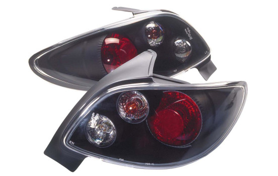 Rear light set suitable for Peugeot 206 excl. CC/SW - Black DL PER09J AutoStyle