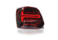 Set of LED Rear Lights suitable for Volkswagen Polo 6R/6C 2009-2017 - Red/Smoke Gray - incl. Dynamic DL VWR27LRSD AutoStyle