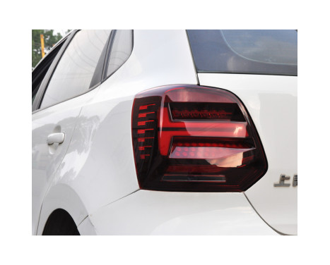 Set of LED Rear Lights suitable for Volkswagen Polo 6R/6C 2009-2017 - Red/Smoke Gray - incl. Dynamic DL VWR27LRSD AutoStyle, Image 2