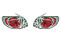 Set of taillights suitable for Peugeot 206 excl. CC/SW - Chrome DL PER01 AutoStyle