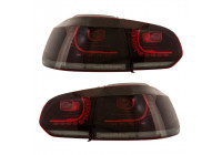 Set R-Look LED Tail lights suitable for Volkswagen Golf VI 2008-2012 excl. Variant - Red / Clear DL VWR95LRCD AutoStyle