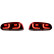 Set R-Look LED Tail lights suitable for Volkswagen Golf VI 2008-2012 excl. Variant - Red / Smoke 441-19B3F4LD-AE AutoStyle