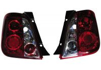 Set Taillights suitable for Fiat 500 2007- - Red/Clear DL FIR09CR AutoStyle