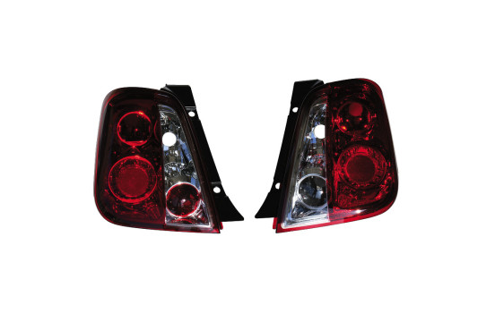 Set Taillights suitable for Fiat 500 2007- - Red/Clear DL FIR09CR AutoStyle, Image 2