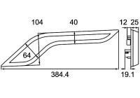 Trim, rear light 2XX 013 349-021 Hella