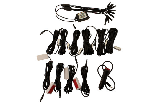 AutoStyle 10-Piece Multi-Color LED Interior Mood Lighting with App Control & 8-meter Optical F, Image 2