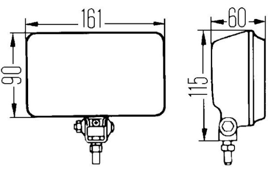 Fog lamp Comet 450 yellow with hood and gl 12V H3