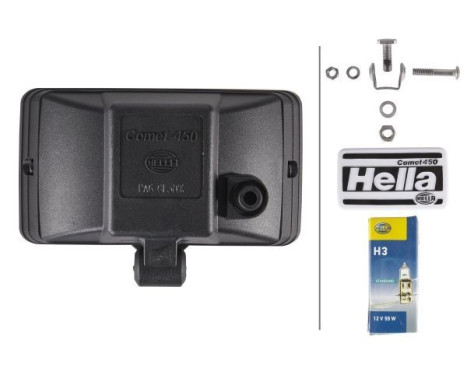 Fog lamp Comet 450 yellow with hood and gl 12V H3, Image 3