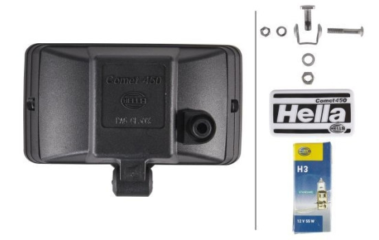 Fog lamp Comet 450 yellow with hood and gl 12V H3, Image 3