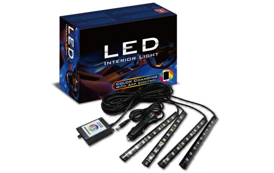 LED strip Interior Multi-Color Self-adhesive (4 pieces)