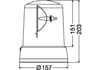 Rotating beacon KL7000 24V blue magnetic