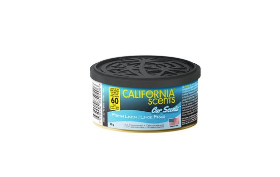 Ambientador California Scents Fresh Linen, lata de 42 g