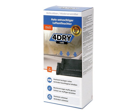 Deshumidificador de coche reutilizable 4Dry DUO 2x750gr