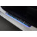 Embellecedores universales para umbral de puerta de acero inoxidable negro con iluminación LED azul - 2 piezas - 44,8 x