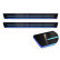 Embellecedores universales para umbral de puerta de acero inoxidable negro con iluminación LED azul - 2 piezas - 44,8 x, Miniatura 5