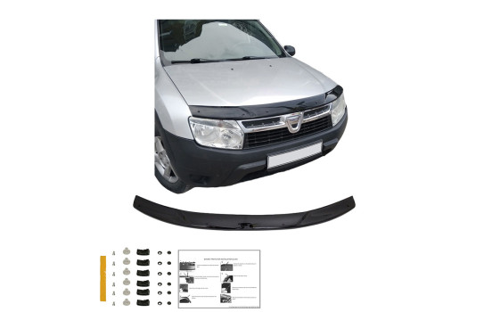 Protector de capó unidireccional (antigravilla) compatible con Dacia Duster I 2010-2017 - Negro brillante, Imagen 2