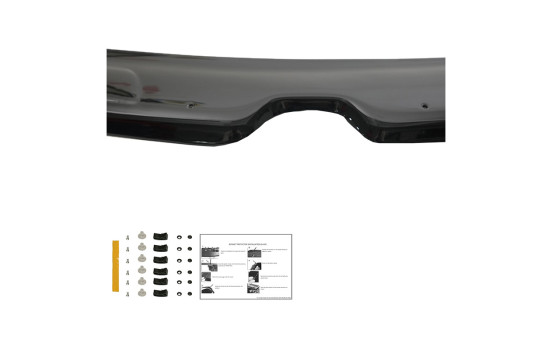 Protector de capó unidireccional (antigravilla) compatible con Renault Kangoo 2.ª generación (versión Facelift, 2014, Imagen 3