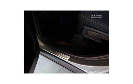 Molduras de umbral de puerta de acero inoxidable aptas para Ford Kuga III 2019- 'Lines' - 4 piezas, Imagen 3