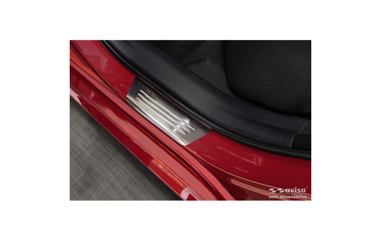 Molduras de umbral de puerta de acero inoxidable aptas para Toyota Yaris IV HB 2020-2024 y FL 2024- / Yaris Cross 2021- , Imagen 4