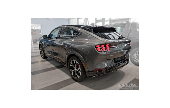 Molduras de umbral de puerta de acero inoxidable negro aptas para Ford Mustang Mach-E 2020- 'Lines' - 4 piezas, Imagen 5
