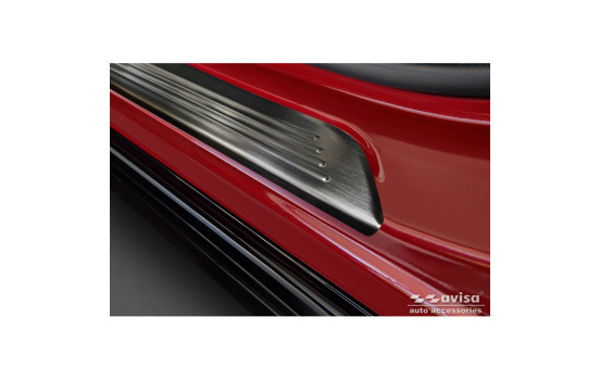 Molduras de umbral de puerta de acero inoxidable negro aptas para Honda ZR-V (RZ4) 2023- - 'Líneas' - 4 piezas, Imagen 2