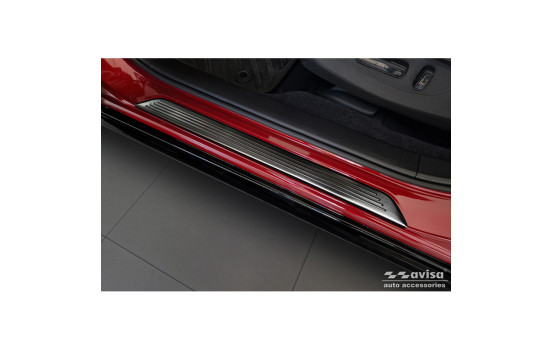 Molduras de umbral de puerta de acero inoxidable negro aptas para Honda ZR-V (RZ4) 2023- - 'Líneas' - 4 piezas, Imagen 3