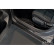 Molduras de umbral de puerta de acero inoxidable negro aptas para Hyundai Kona II 2023- - 'Líneas' - 4 piezas