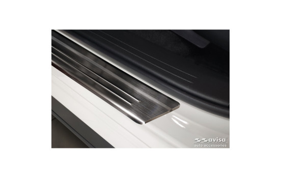 Molduras de umbral de puerta de acero inoxidable negro aptas para Mazda CX-60 (KH_) 2022- - 'Líneas' - 4 piezas, Imagen 3