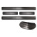 Molduras de umbral de puerta de acero inoxidable negro aptas para Nissan Leaf II 2017- - 'Líneas' - 4 piezas, Miniatura 6