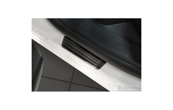 Molduras de umbral de puerta de acero inoxidable negro aptas para Opel Mokka 2020- - 'Edición especial' - 4 pie, Imagen 4
