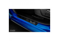 Molduras de umbral de puerta de acero inoxidable negro aptas para Skoda Kamiq 2019 - 'Edición especial' - 4 pie
