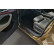 Molduras de umbral de puerta de acero inoxidable negro aptas para Skoda Kodiaq II (PS7) 2024- 'Lines' - 4 piezas