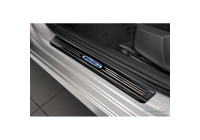Molduras de umbral de puerta de acero inoxidable negro aptas para Skoda Octavia IV Sedán/Combi 2020- 'Híbrido'