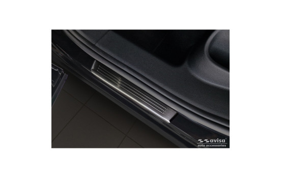 Molduras de umbral de puerta de acero inoxidable negro aptas para Volkswagen Tiguan III (CT1) 2024- - 'Líneas' , Imagen 4