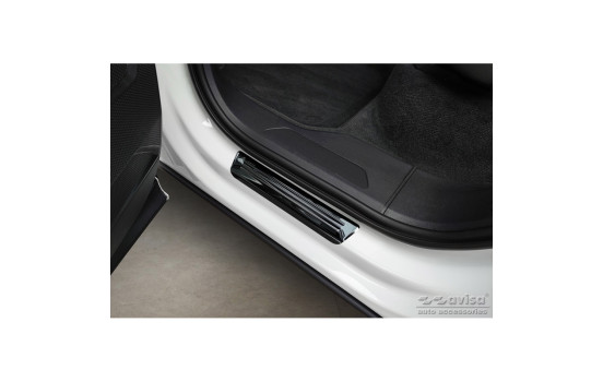 Molduras de umbral de puerta de acero inoxidable negro aptas para Volkswagen Touareg III 2018- 'Híbrido' - 4 pi, Imagen 4