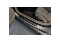 Molduras de umbral de puerta de acero inoxidable negro aptas para Volvo V90 y V90 Cross Country 2016- - 'Líneas'