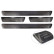 Molduras de umbral de puerta de acero inoxidable negro aptas para Volvo V90 y V90 Cross Country 2016- - 'Líneas', Miniatura 5