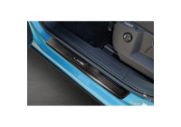 Molduras de umbral de puerta de acero inoxidable negro compatibles con Ford Tourneo Connect III 2022 - 'Exclusive Ed