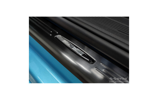Molduras de umbral de puerta de acero inoxidable negro compatibles con Ford Tourneo Connect III 2022 - 'Exclusive Ed, Imagen 3