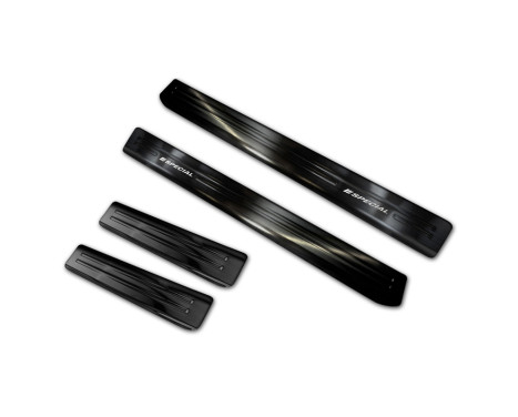 Molduras de umbral de puerta de acero inoxidable negro Skoda Octavia III Sedán/Combi 2013- - 'Edición especial'