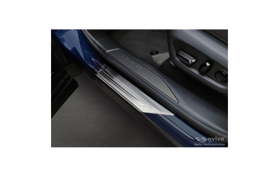Molduras de umbral de puerta de acero inoxidable para Lexus RX V 2022 - 'Lines' - 4 piezas