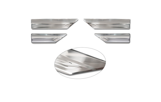 Molduras de umbral de puerta de acero inoxidable para Lexus RX V 2022 - 'Lines' - 4 piezas, Imagen 5