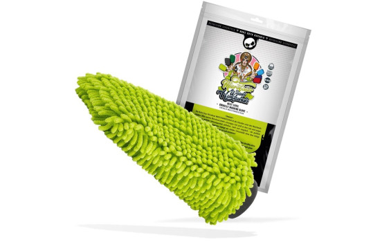 Guante de lavado de chenilla verde claro