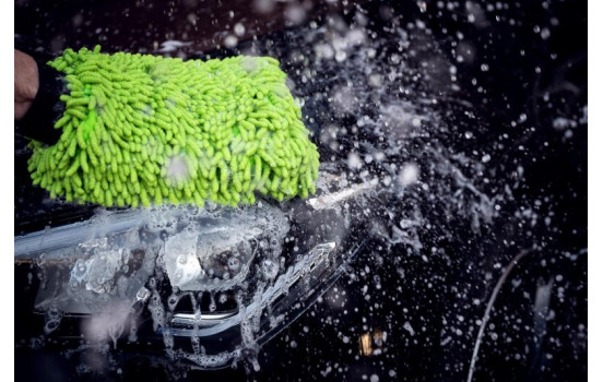 Guante de lavado de chenilla verde claro, Imagen 5