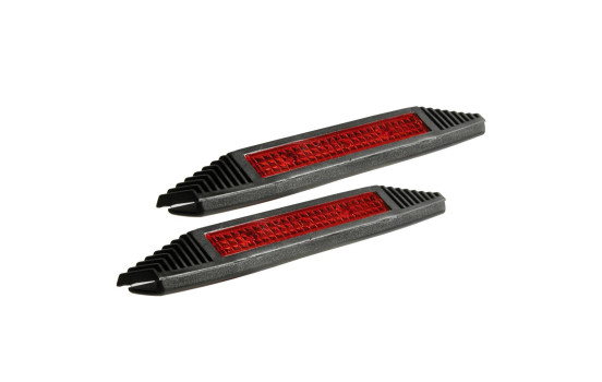 Juego de tiras para puerta Carpoint negras, 2 piezas, 140 mm