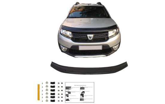 Protector de capó Oneway (protección contra impactos de piedras) compatible con Dacia Sandero Stepway II (B52) 2012-20, Imagen 2