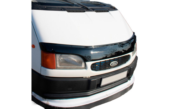 Protector de capó unidireccional (antigravilla) compatible con Ford Transit MK5 1993-2002 - Negro brillante