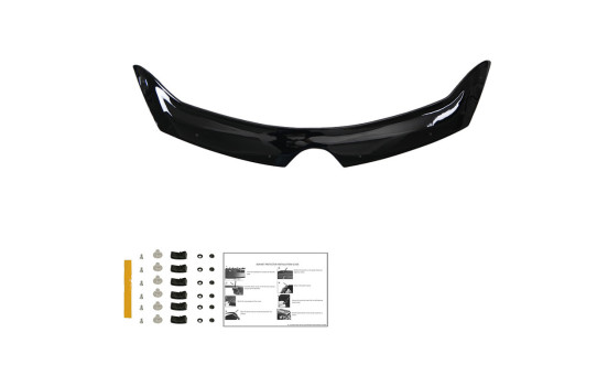 Protector de capó unidireccional (antigravilla) compatible con Renault Clio D 2012-2019 - Negro brillante, Imagen 3